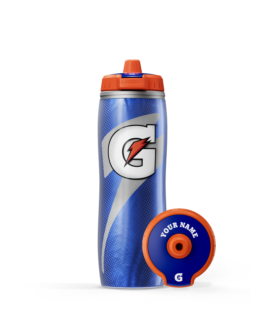 Blue Insulated Squeeze Personalized Water Bottle I1
